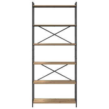 Bücherregal Eiche handwerklich 80 x 30 x 188 cm Holzwerkstoff