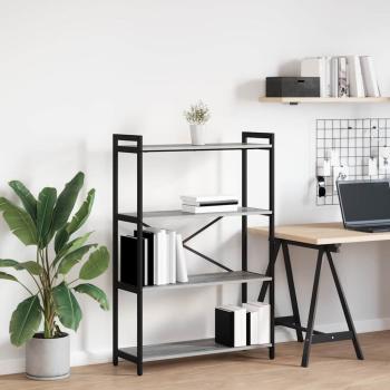 ARDEBO.de - Bücherregal Grau Sonoma 80 x 30 x 118 cm Holzwerkstoff