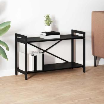 ARDEBO.de - Bücherregal 80 x 30 x 50 cm Holzwerkstoff Schwarz Eichen-Optik