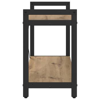 Bücherregal Eiche handwerklich 80 x 30 x 48,5 cm Holzwerkstoff