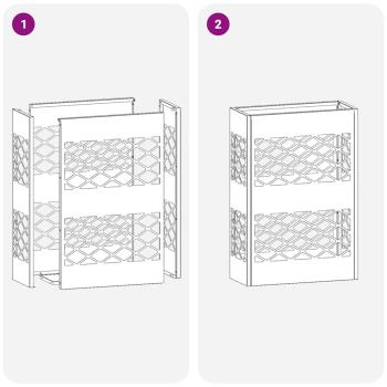 Sonnenschirmhalter Lattice mit Speicher Weiß 28 x 12 x 41 cm Stahl