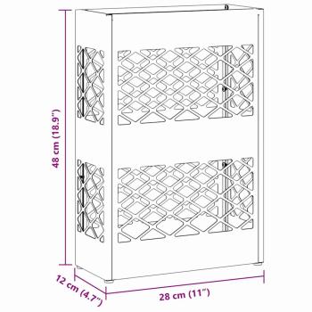 Sonnenschirmhalter Lattice mit Speicher Weiß 28 x 12 x 41 cm Stahl