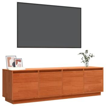 TV-Schränk mit Speicher mit Tür Braun 156 x 37 x 45 cm Massivkiefer