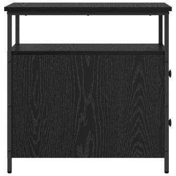 Nachttisch 2 stk. Schwarz Eichen-Optik 30 x 60 x 60 cm