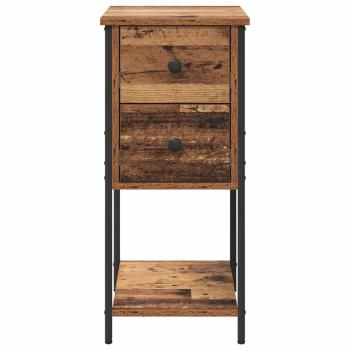 Nachttisch Altholz 32 x 42 x 70 cm Eisen und Spanplatte