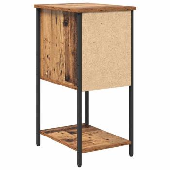 Nachttisch Altholz 32 x 42 x 70 cm Eisen und Spanplatte