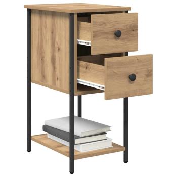 Nachttisch 2 pcs Eiche handwerklich 32 x 42 x 70 cm