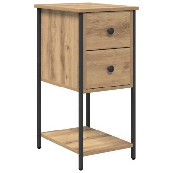 Nachttisch 2 pcs Eiche handwerklich 32 x 42 x 70 cm