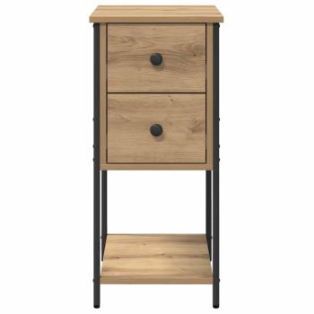 Nachttisch 2 pcs Eiche handwerklich 32 x 42 x 70 cm