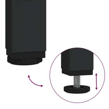 Nachttisch mit Schubladen 2 pcs Schwarze Eiche 32 x 42 x 70 cm