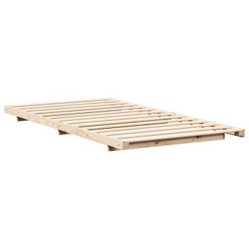 Bodenbettgestell Braun 80 x 220 cm Massivholz Kiefer