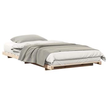 Bodenbettgestell Braun 80 x 220 cm Massivholz Kiefer
