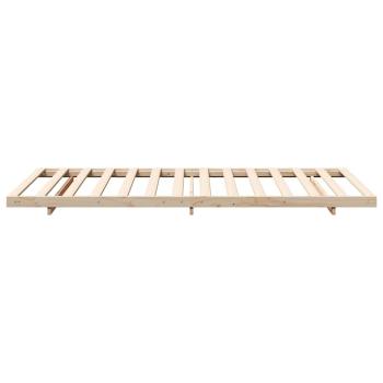 Bodenbettgestell Braun 80 x 220 cm Massivholz Kiefer