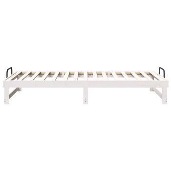 Bettgestell mit Tragegriffen Weiß 100 x 200 cm