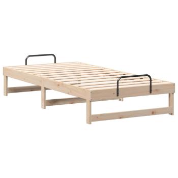 Bettgestell mit Tragegriffen Braun 90 x 190 cm