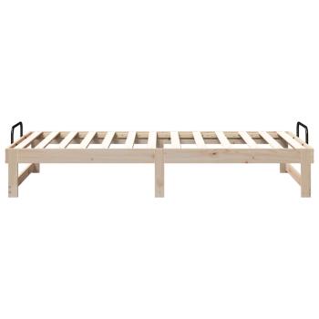 Bettgestell mit Tragegriffen Braun 90 x 190 cm