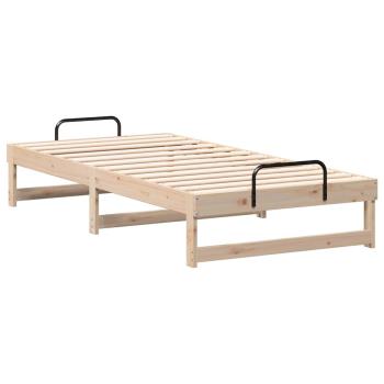 Bettgestell mit Tragegriffen Braun 90 x 190 cm