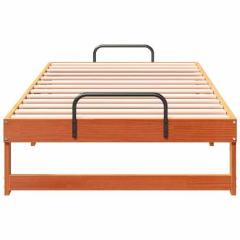 Bettgestell mit Tragegriffen Braun 75 x 190 cm