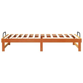 Bettgestell mit Tragegriffen Braun 75 x 190 cm