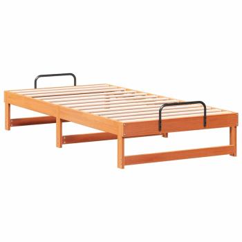Bettgestell mit Tragegriffen Braun 75 x 190 cm