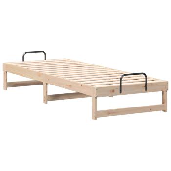Bettgestell mit Tragegriffen Braun 80 x 210 cm