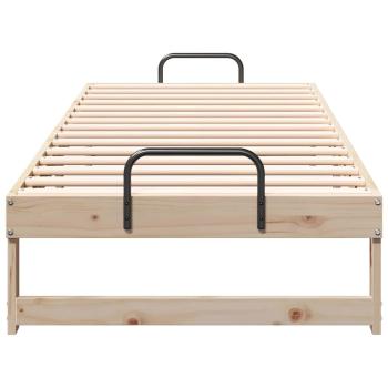 Bettgestell mit Tragegriffen Braun 80 x 210 cm