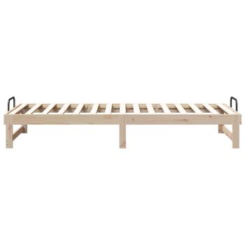Bettgestell mit Tragegriffen Braun 80 x 210 cm