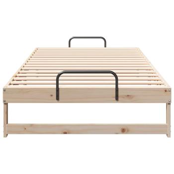 Bettgestell mit Tragegriffen Braun 100 x 210 cm