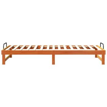 Bettgestell mit Tragegriffen Braun 100 x 220 cm