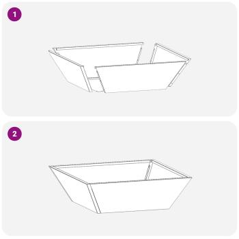 Kunststoff-Pflanzer 5 pcs Weiß 50 x 50 x 15 cm Stahl