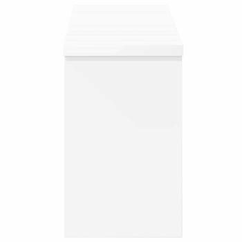 Wandmontierter Kleiderständer mit Regal Wandmontiert mit Speicher Weiß 50 x 16 x 26 cm