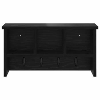 Wandmontierter Kleiderständer Schwarze Eiche 50 x 16 x 26 cm