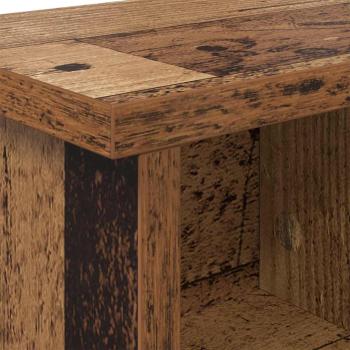 Wandmontierter Kleiderständer mit Regal Altholz 50 x 16 x 26 cm