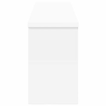 Wandmontierter Kleiderständer mit Regal Wandmontiert mit Speicher Weiß 75 x 16 x 26 cm