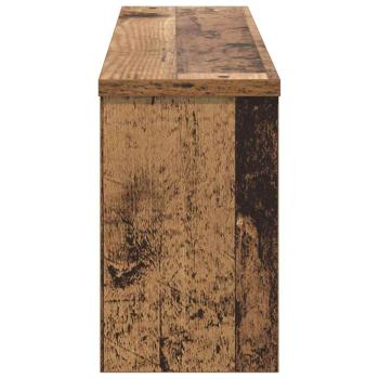 Wandmontierter Kleiderständer mit Regal Altholz 75 x 16 x 26 cm