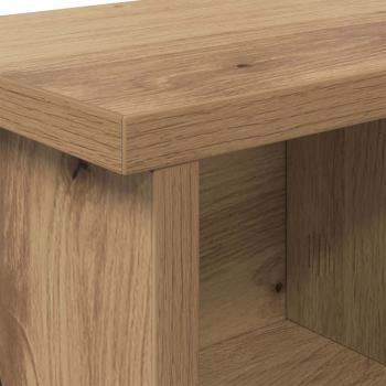 Wandmontierter Kleiderständer mit Regal Wandmontiert mit Speicher Eiche handwerklich