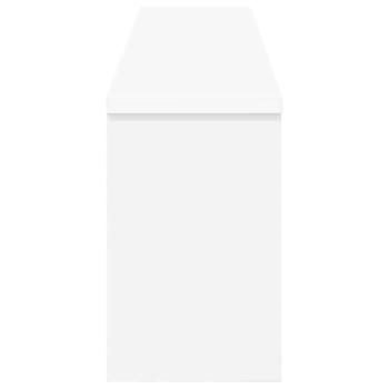 Wandmontierter Kleiderständer mit Regal Weiß 100 x 16 x 26 cm