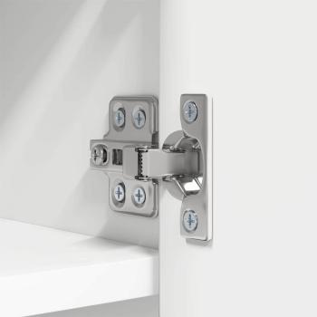 Wandmontierter Kleiderständer mit Regal Wandmontiert mit Speicher mit Tür Weiß 50 x 20 x 30 cm