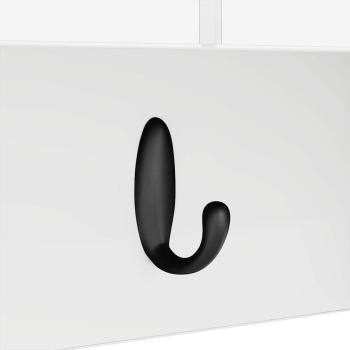 Wandmontierter Kleiderständer mit Regal Wandmontiert mit Speicher mit Tür Weiß 50 x 20 x 30 cm