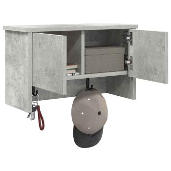 Wandmontierter Kleiderständer Betongrau 50 x 20 x 30 cm