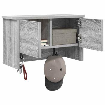 Wandmontierter Kleiderständer Grau Sonoma 50 x 20 x 30 cm