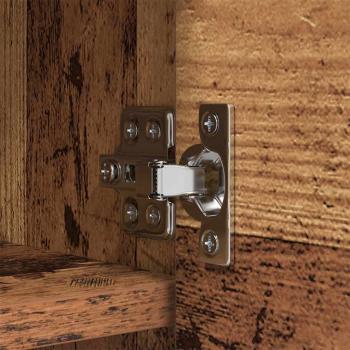 Wandmontierter Kleiderständer mit Regal Altholz 50 x 20 x 30 cm