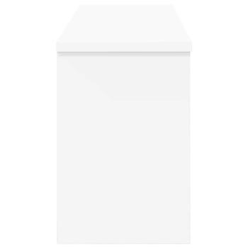 Wandmontierter Kleiderständer mit Regal Wandmontiert mit Speicher mit Tür Weiß 80 x 20 x 30 cm