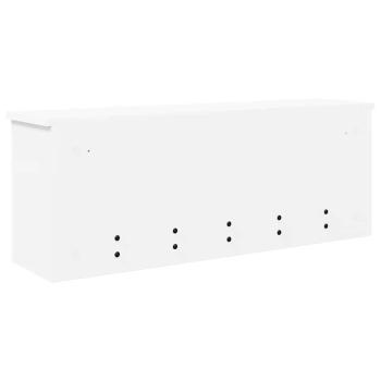 Wandmontierter Kleiderständer mit Regal Wandmontiert mit Speicher mit Tür Weiß 80 x 20 x 30 cm