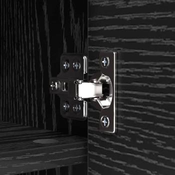 Wandmontierter Kleiderständer Schwarze Eiche 80 x 20 x 30 cm