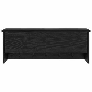 Wandmontierter Kleiderständer Schwarze Eiche 80 x 20 x 30 cm