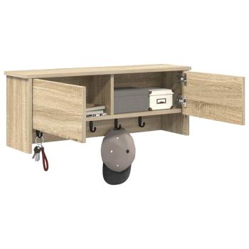 Wandmontierter Kleiderständer Sonoma Eiche 80 x 20 x 30 cm