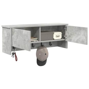 Wandmontierter Kleiderständer Betongrau 80 x 20 x 30 cm