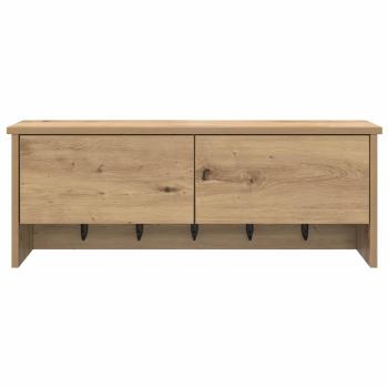 Wandmontierter Kleiderständer mit Regal Wandmontiert mit Speicher mit Tür Eiche handwerklich