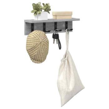 Wandmontierter Kleiderständer Grau Sonoma 40 x 10.5 x 10.5 cm